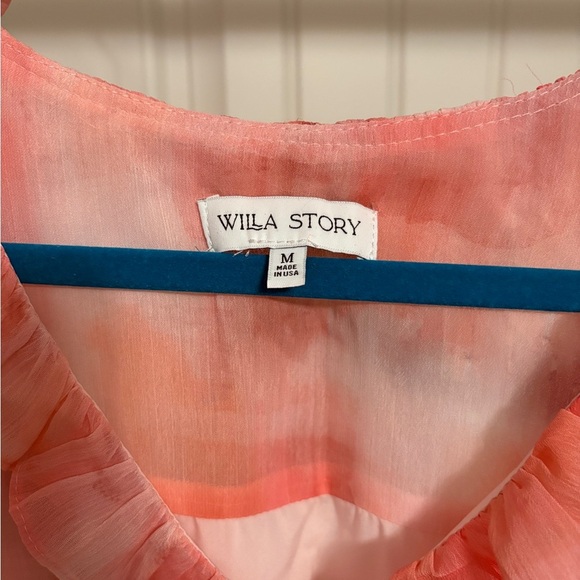 Willa Story Ruffled Pink and Orange MiniDress size Medium - Picture 2 of 3